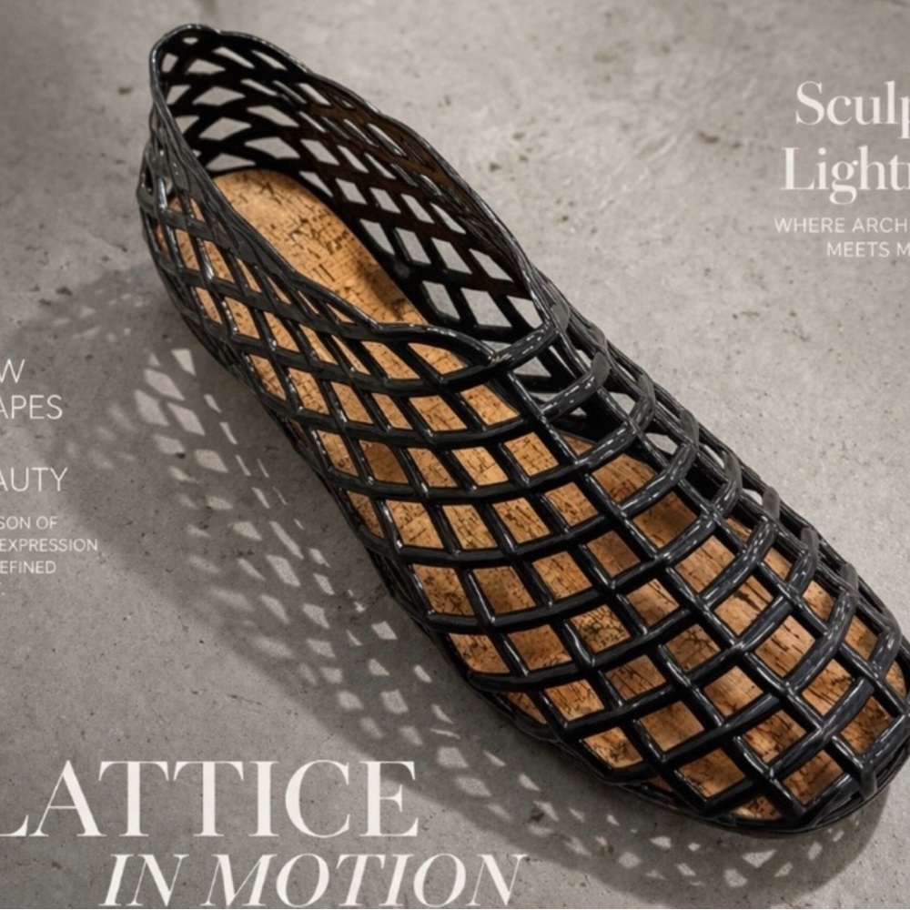 NEW Women’s Black Lattice Sandal - Lightweight Comfort